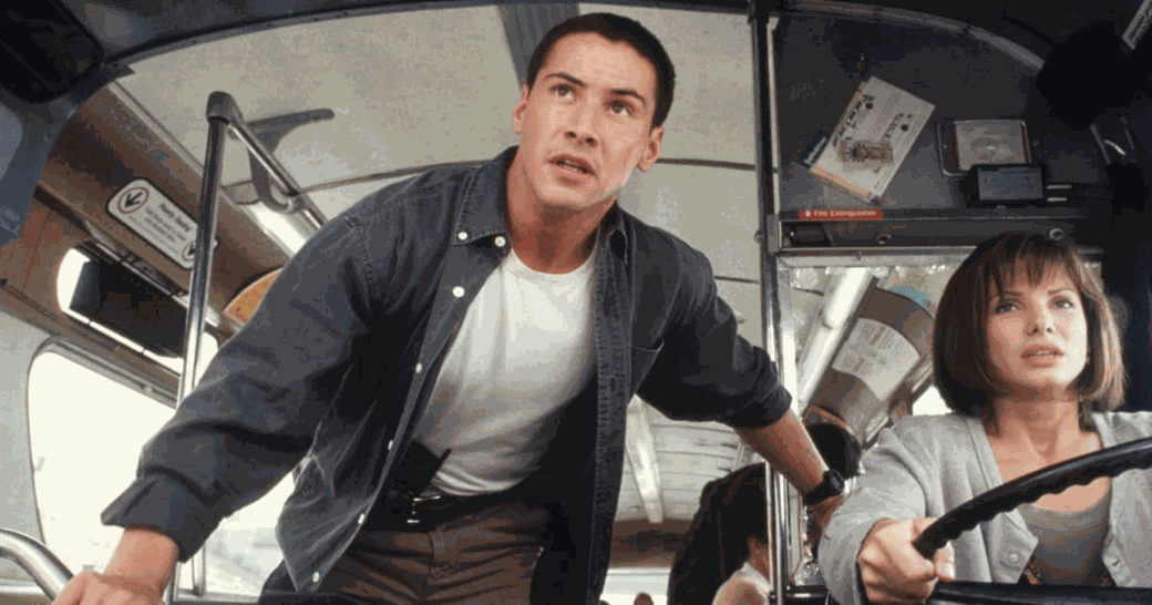 Keanu Reeves i Sandra Bullock w Speed